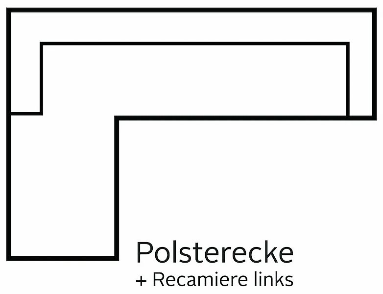 INOSIGN Ecksofa "Sapporo L-Form", wahlweise Bettfunktion oder Sitztiefenver günstig online kaufen