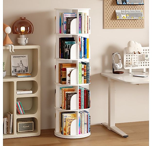 NUODWELL Bücherregal Drehbare Bücherregal, 2/3/4/5 Etagen Stehregale Lagerr günstig online kaufen