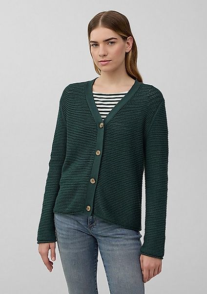 s.Oliver Cardigan Strickjacke Strickjacke in Ripp-Optik mit Knopfleiste günstig online kaufen