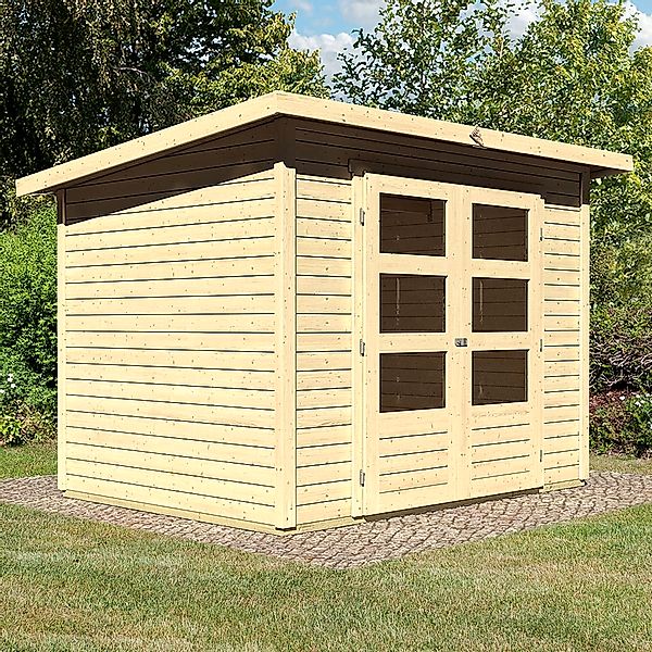 Karibu Gartenhaus "Stockach 3" naturbelassen, terragrau oder anthrazit günstig online kaufen