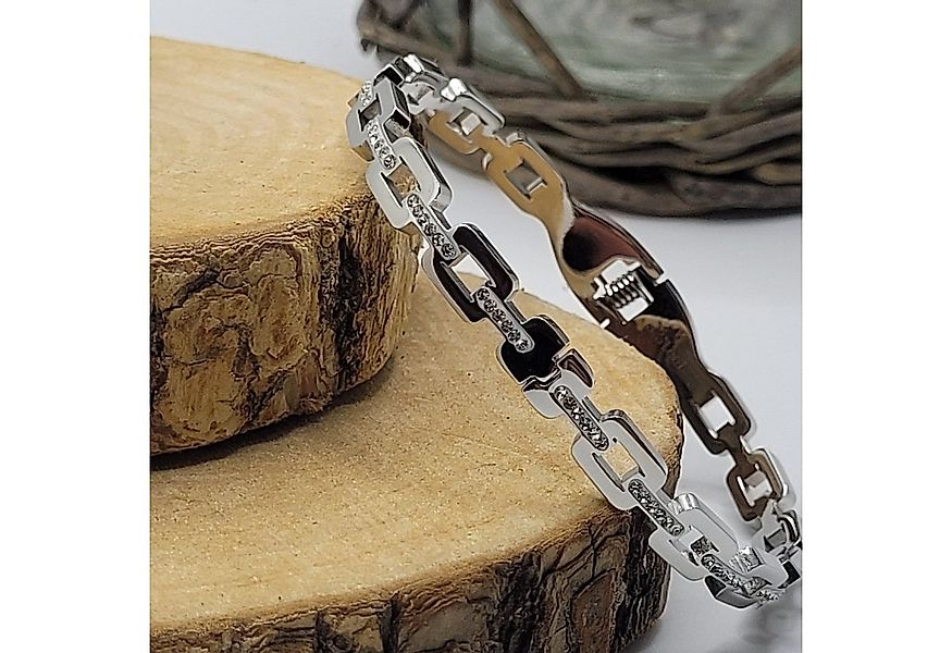 Unal Store Armreif Edelstahl Armreifen mit Zirkonsteinen (1-tlg) günstig online kaufen
