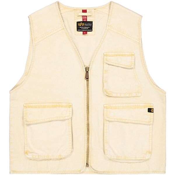 Alpha Industries  Strickjacken Canvas Acid Vest - vintage white günstig online kaufen