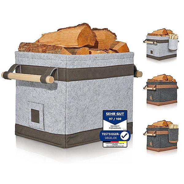 OAKAGE Kaminholzkorb Holzkorb für Kaminholz Feuerholzkorb günstig online kaufen
