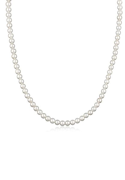 Kuzzoi Silberkette Perlenkette Muschelkernperlen Weiß 925 günstig online kaufen