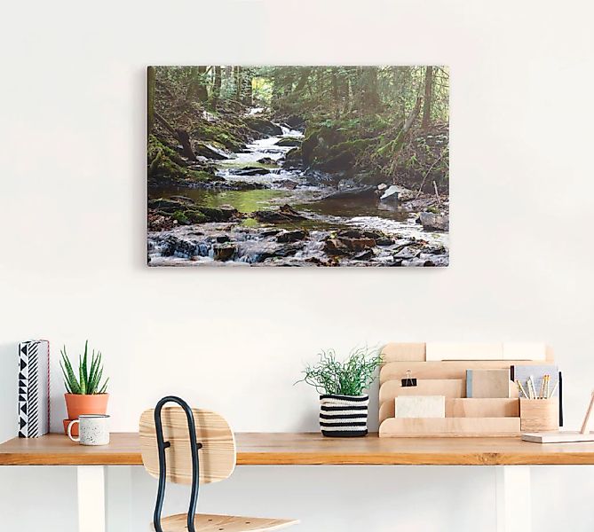 Artland Wandbild »Bachlauf im Wald«, Gewässer, (1 St.), als Alubild, Outdoo günstig online kaufen