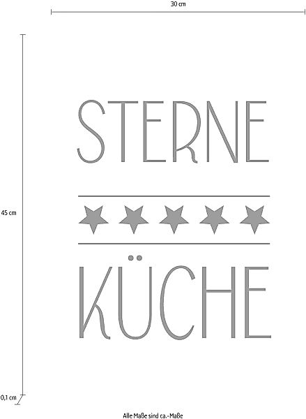 queence Wanddekoobjekt "5 STERNE KÜCHE" günstig online kaufen