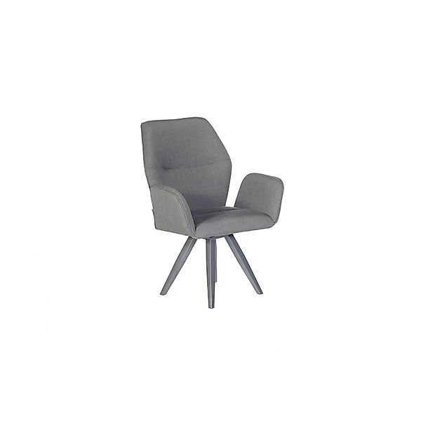 Natur24 Drehsessel Mythos Aluminium Polyester Grau Gartenmöbel Sessel Stuhl günstig online kaufen
