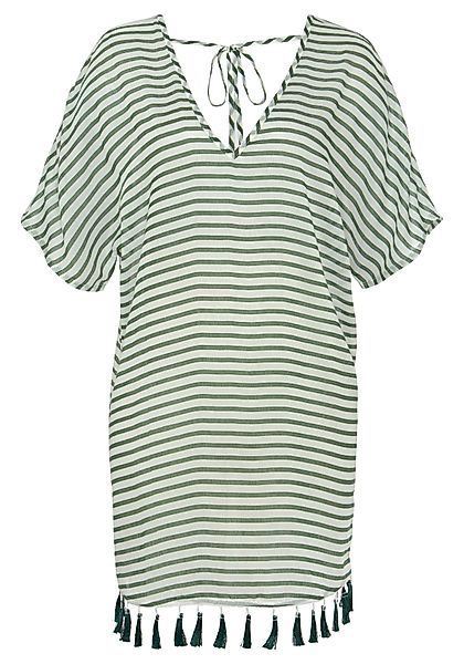Venice Beach Chiffontunika, mit Streifenprint, Quasten mit Fransen, Cover-U günstig online kaufen