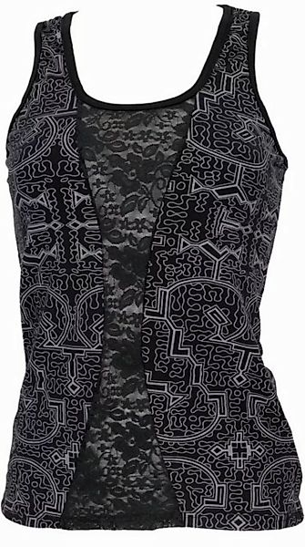 Guru-Shop T-Shirt Goa Psytrance Tank Top mit Spitze, YogaTop -.. Ethno Styl günstig online kaufen