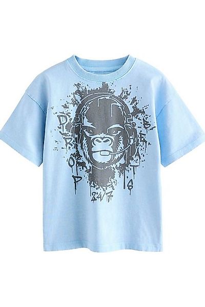 Next T-Shirt Relaxed Fit T-Shirt mit Grafik-Print und Waschung (1-tlg) günstig online kaufen