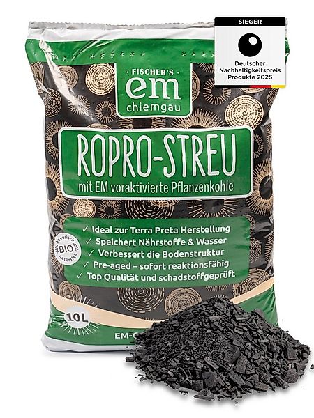 Fischer's EM-Chiemgau Bodenverbesserer RoPro-Streu Bio Pflanzenkohle, Lose günstig online kaufen