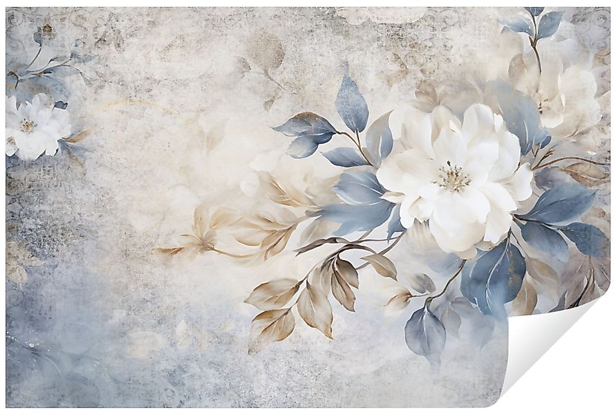 Wallarena Fototapete Blumen Vintage Beton Vlies günstig online kaufen