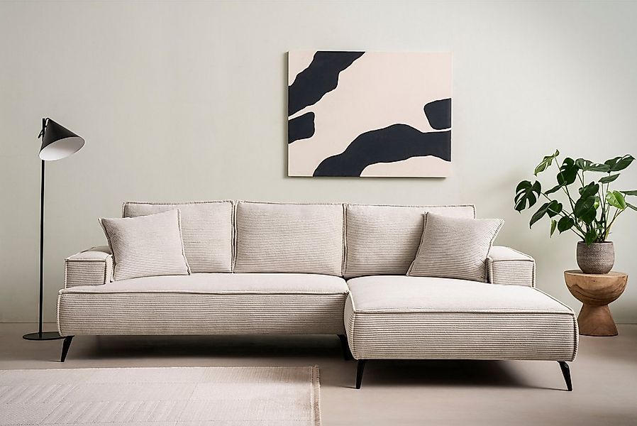 Home affaire Ecksofa "TVINNU, L-Form, 275cm, in Cord und Leinenoptik" wahlw günstig online kaufen