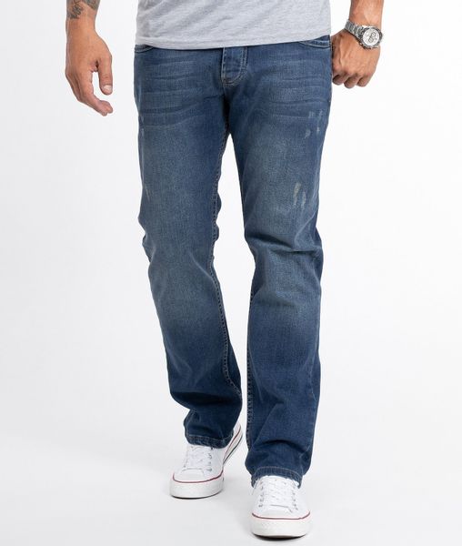 Rock Creek Straight-Jeans Herren Jeans Stonewashed günstig online kaufen