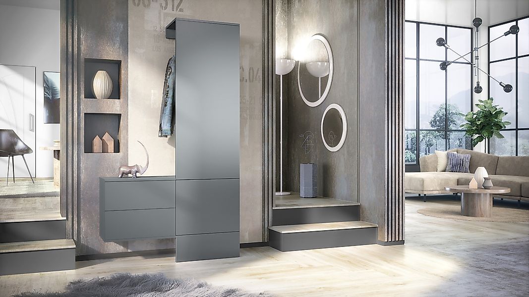 Vladon Garderoben-Set Carlton Set 2, (Wandgarderobe bestehend aus, 1 Paneel günstig online kaufen