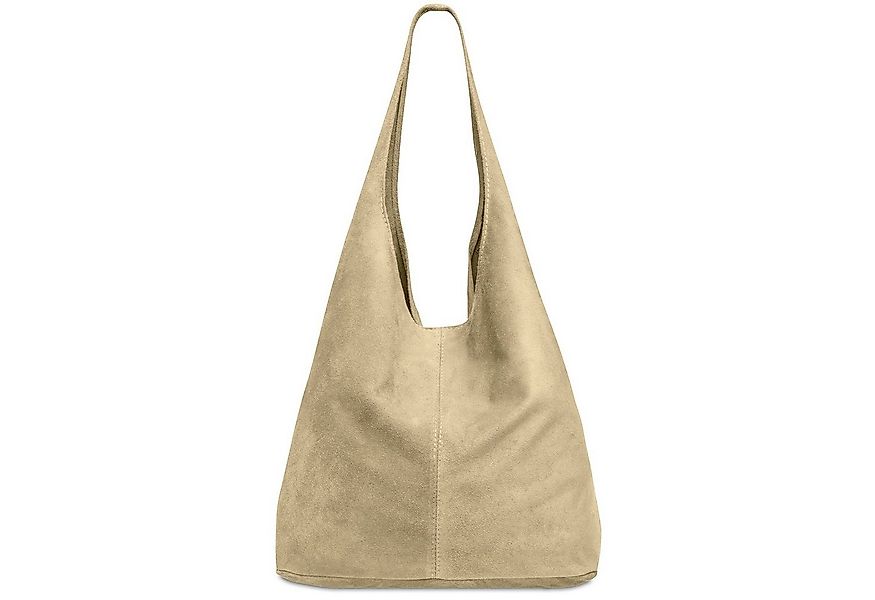 Caspar Schultertasche große Damen Wildleder Tasche Hobo Bag - CLASSIC LINE günstig online kaufen