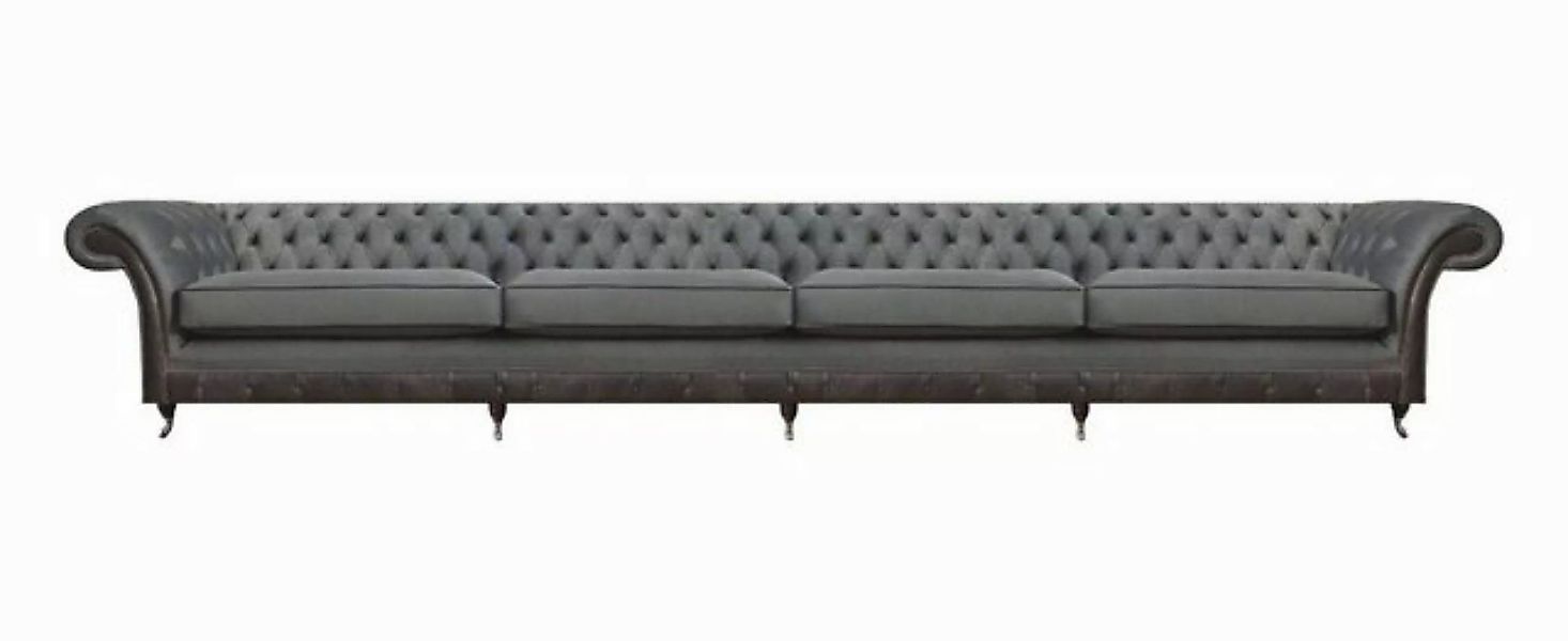 JVmoebel Chesterfield-Sofa Grau Sofa Zweisitzer Couch Designer Polstermöbel günstig online kaufen