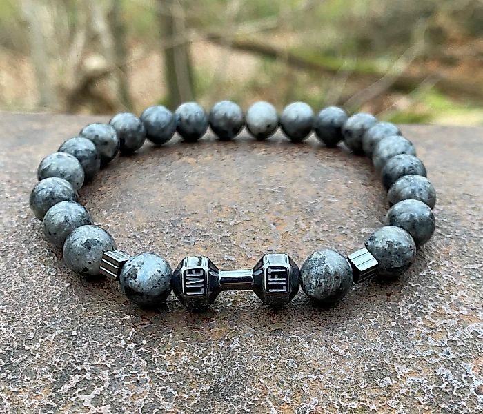 NAHLE Armband Perlenarmband Larvikit Hantel Fitness Armband (inkl. Geschenk günstig online kaufen