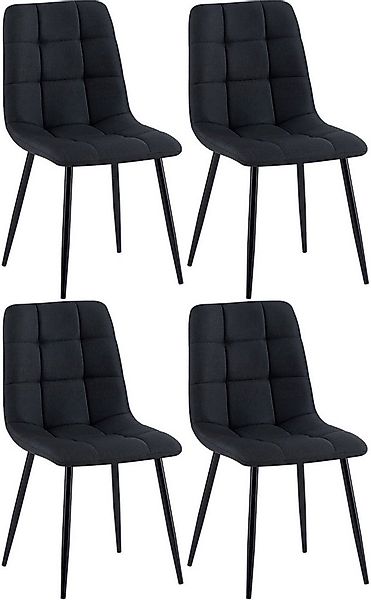 CLP Esszimmerstuhl Antibes Stoff (4er Set, 4 St), gepolstert mit Metallgest günstig online kaufen