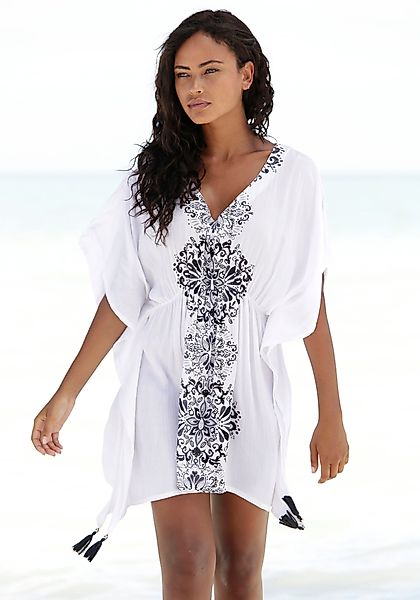 Buffalo Tunika aus gekreppter Viskose, Blusenkleid, günstig online kaufen