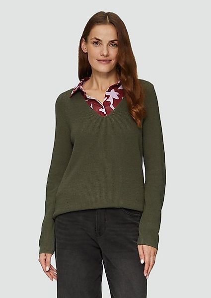 s.Oliver Strickpullover Strickpullover mit V-Ausschnitt aus günstig online kaufen