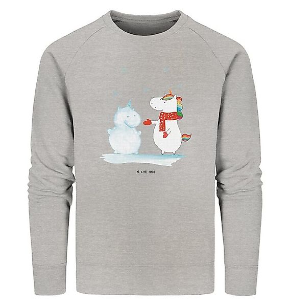 Mr. & Mrs. Panda Longpullover Einhorn Schneemann Größe S - Heather Grey - G günstig online kaufen