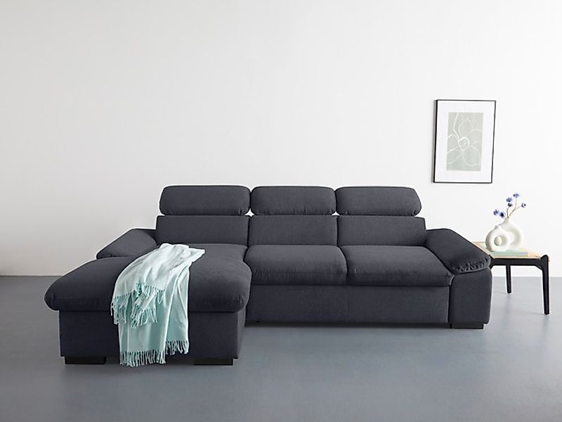 COTTA Ecksofa »Lola L-Form mit Kopfteilfunktion & Hocker«, (Set, mit Hocker günstig online kaufen