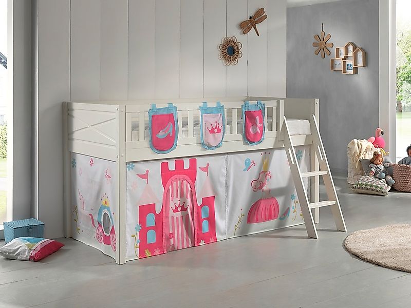 Vipack Hochbett "Scott" Made in Europe, mit schräger Leiter, LF 90x200 cm, günstig online kaufen