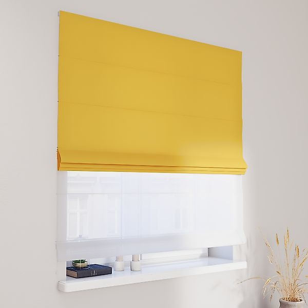 Dekoria Doppelraffrollo Duo, gelb, 110 x 150 cm günstig online kaufen