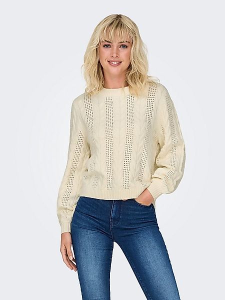 ONLY Strickpullover Strick Rundhals Langarm regular fit ONLRUBINA LS CABLE günstig online kaufen