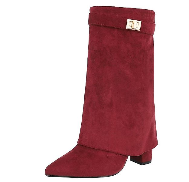 Ital-Design Modische Stiefeletten mit hohem Schaft für Damen High-Heel-Stie günstig online kaufen