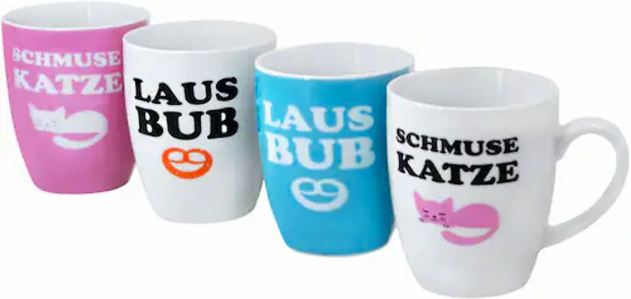 Retsch Arzberg Becher »Schmusekatze & Lausbub«, (Set, 4 tlg.), 4-teilig günstig online kaufen