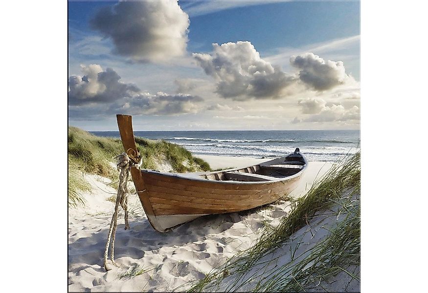 artissimo Glasbild Glasbild 30x30cm Bild aus Glas Strand und Meer Dünen Som günstig online kaufen
