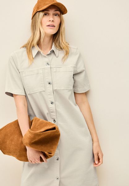 Cecil Jeanskleid Brusttasche knielang günstig online kaufen