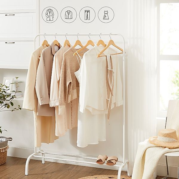 SONGMICS Kleiderbügel CRW03W10/001-10, Anzugbügel aus Massivholz, günstig online kaufen
