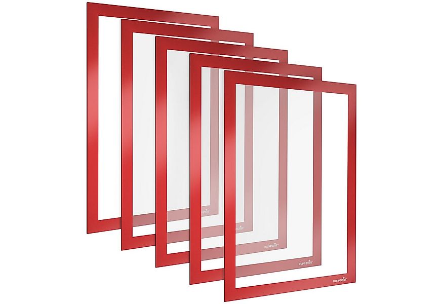 Poppstar Einzelrahmen, Poppstar 5x Magnetischer Info-Rahmen A4, 32,2 x 23,6 günstig online kaufen