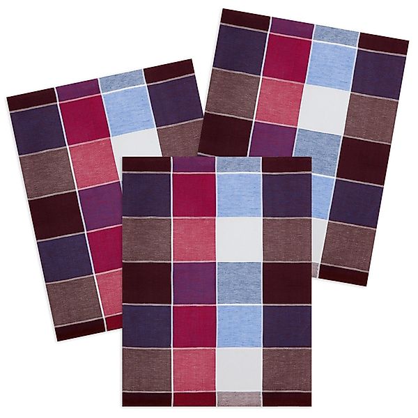Kracht Geschirrtuch Blockkaro, (Set, 3-tlg., Set), günstig online kaufen
