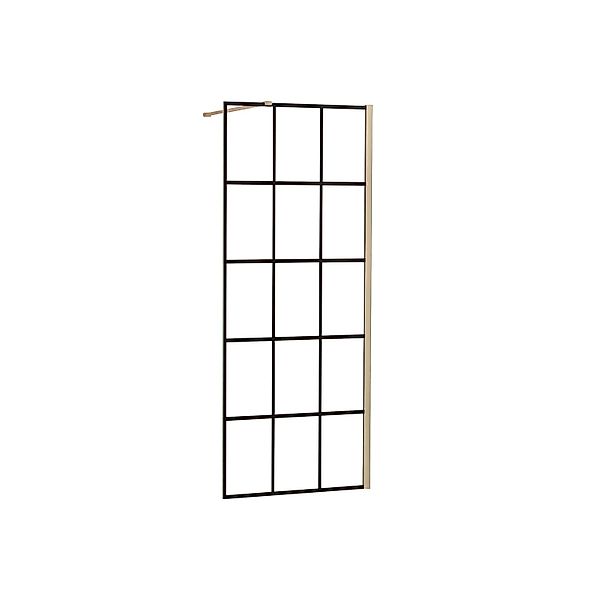 AICA Walk in Duschwand B.100xH.200cm mit Stabilisierungsstange 140cm Nano G günstig online kaufen