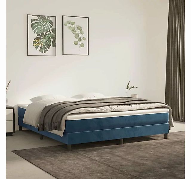 furnicato Bett Bettgestell Dunkelblau 160x200 cm Samt günstig online kaufen