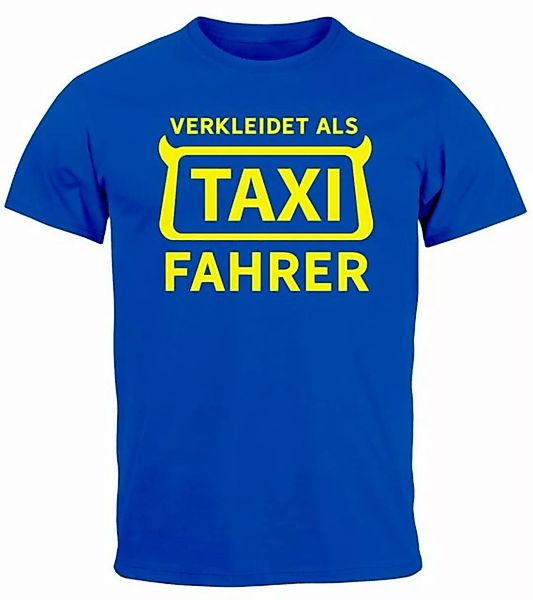 MoonWorks Print-Shirt Herren T-Shirt Fasching Karneval Verkleidung Taxifahr günstig online kaufen