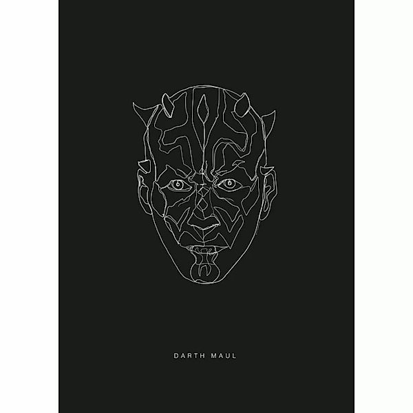 Komar Poster Star Wars Lines Dark Side Maul Star Wars - Classic B/L: ca. 50 günstig online kaufen