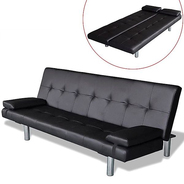 ZMH Schlafsofa mit 2 Kissen Kunstleder günstig online kaufen
