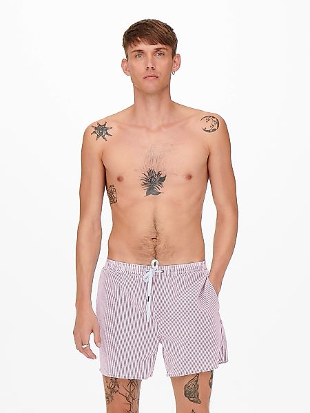 ONLY & SONS Badehose "ONSTED STRIPE SEERSUCKER SWIM NOOS" günstig online kaufen
