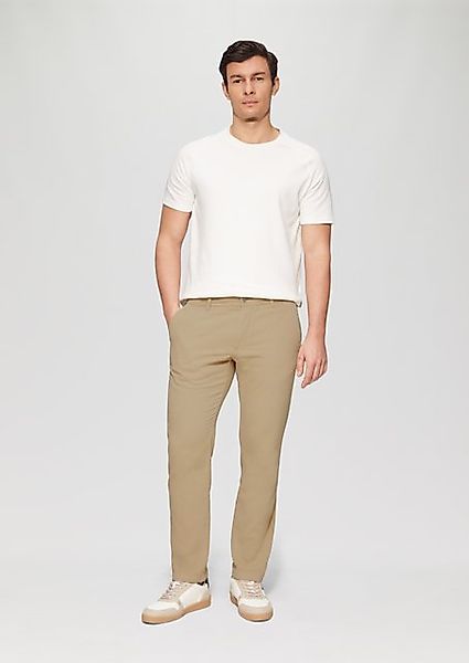 s.Oliver Stoffhose Phoenix: Strukturierte Chino im Regular Fit Logo günstig online kaufen