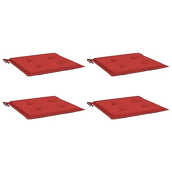 vidaXL Gartenstuhl-Kissen 4 Stk Rot 50x50x4 cm Oxford-Gewebe 314050 günstig online kaufen