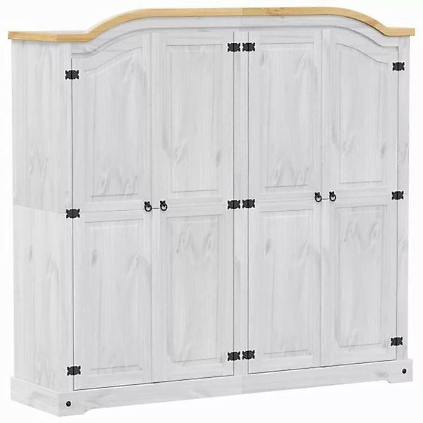 vidaXL Schrankmodule Kleiderschrank Corona Weiß 194x52x186 cm Massivholz Ki günstig online kaufen