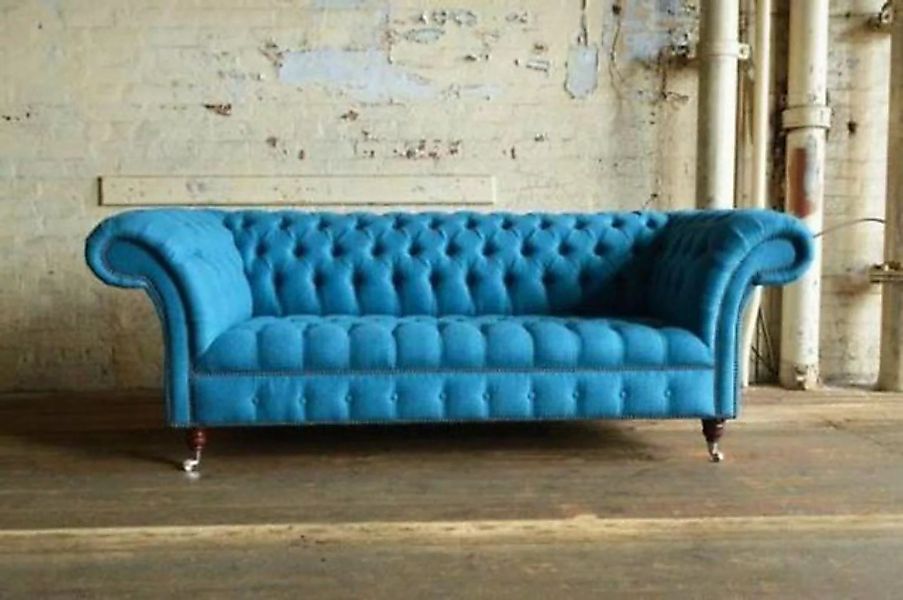 JVmoebel 3-Sitzer Luxus Klasse Chesterfield 3 Sitzer Couch Polster Textil C günstig online kaufen