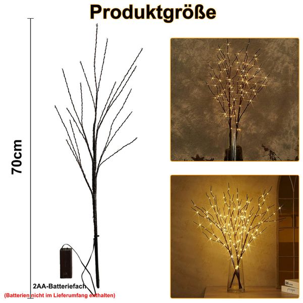 MUPOO LED-Leuchtzweig LED Leuchtzweig LED-Dekolicht Batteriebetrieben günstig online kaufen