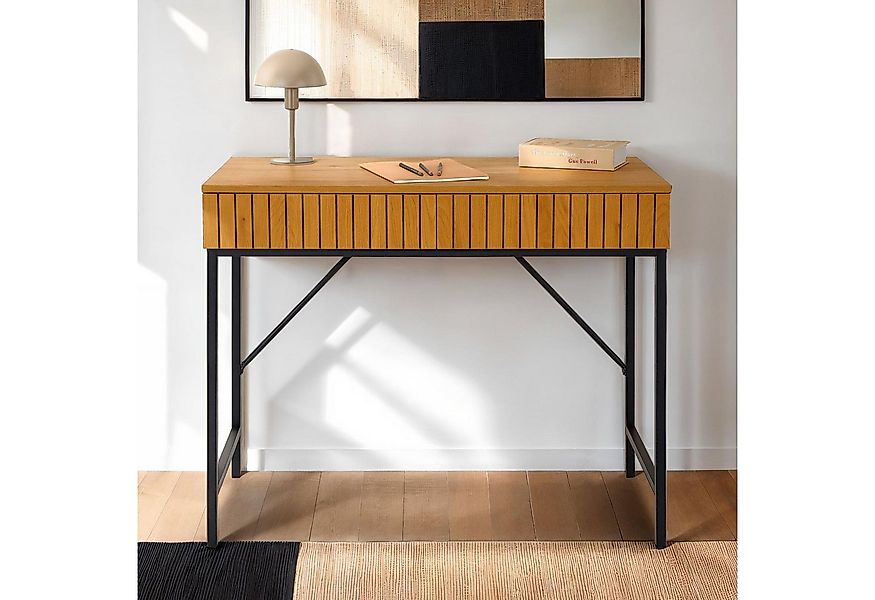 IDIMEX Schreibtisch PALE, Konsolentisch mit 2 Schubladen, Metallgestell & R günstig online kaufen