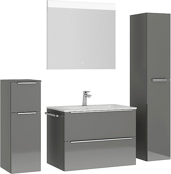 nobilia® Badmöbel-Set »Levere« vormontiert, mit Soft-Close, 4 Stk. tlg. Hoc günstig online kaufen